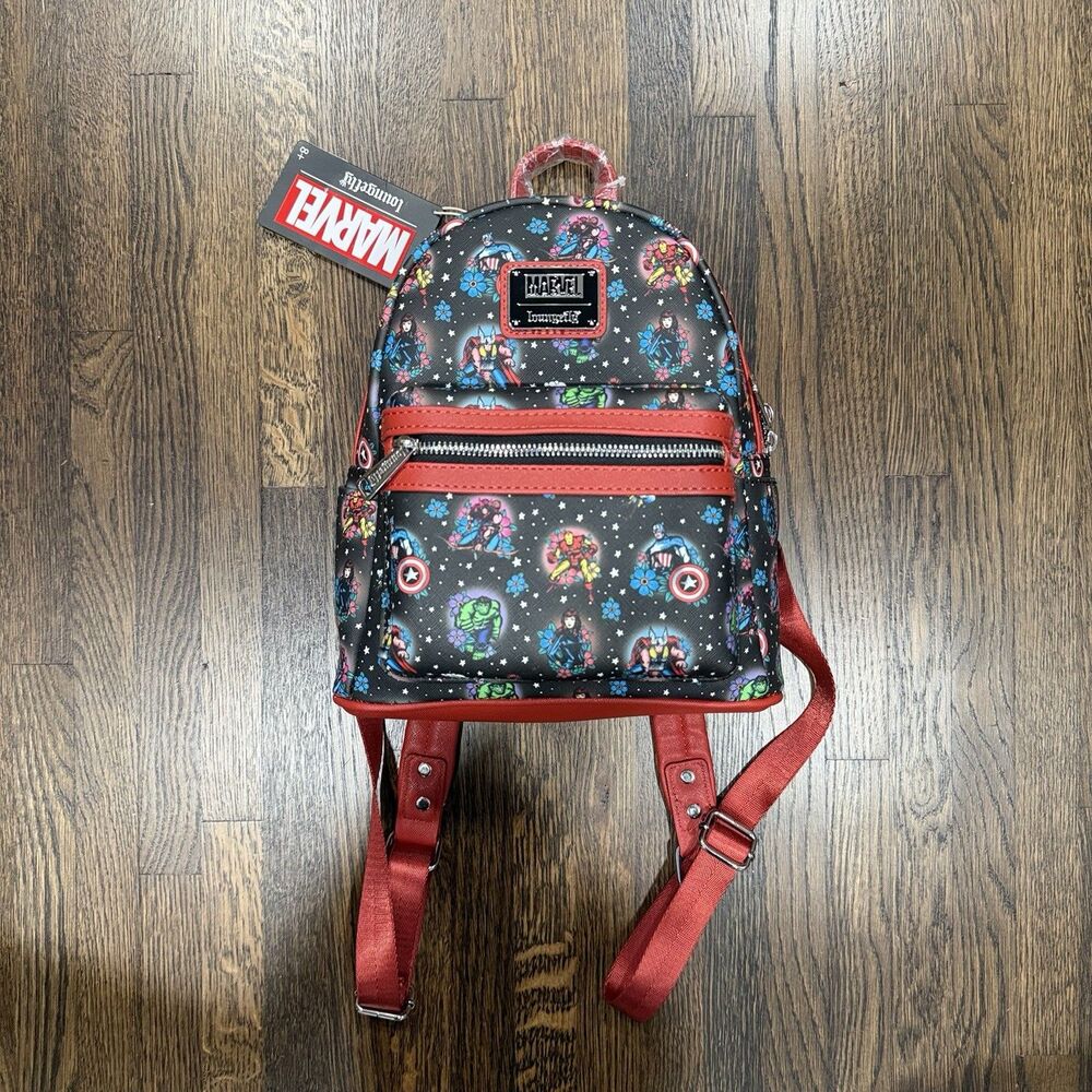loungefly marvel avengers tattoo graphic print mini backpack - Picture 7 of 7